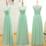 JC&STAR Custom Color Mint Green Navy Blue Long Chiffon A Line Pleated Bridesmaid Dress 2017 cheap bridesmaid dresses under 50 JC&STAR Custom Color Mint Green Navy Blue Long Chiffon A Line Pleated Bridesmaid Dress 2017 cheap bridesmaid dresses under 50