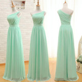 JC&STAR Custom Color Mint Green Navy Blue Long Chiffon A Line Pleated Bridesmaid Dress 2017 cheap bridesmaid dresses under 50 JC&STAR Custom Color Mint Green Navy Blue Long Chiffon A Line Pleated Bridesmaid Dress 2017 cheap bridesmaid dresses under 50
