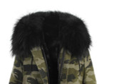 JAZZEVAR women's army green Large color raccoon fur hooded coat parkas outwear long detachable lining winter jacket brand style