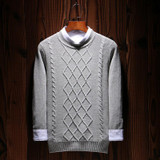 Jbersee Autumn Winter Cotton Mens Sweater O-neck Men Brand Sweater Thick Winter Mens Knitted Pullover Sweaters Pull Homme
