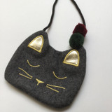JC KIDS Baby Girls Korean Style Cute Cat Shap Bag Kids Fashion Cotton Coin Purse Children Accessories