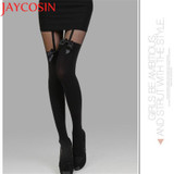 JAYCOSIN New Fashion Women Vintage Tights Bow Pantyhose Tattoo Mock Bow Suspender Sheer Stockings Drop Shipping
