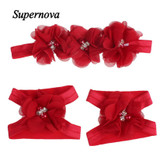 JAYCOSIN Foot Flower Barefoot Sandals + Headband Set hair accessories Girl headband cute hair band newborn floral headband