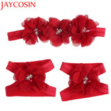 JAYCOSIN Foot Flower Barefoot Sandals + Headband Set hair accessories Girl headband cute hair band newborn floral headband