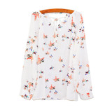 JAYCOSIN 2017 New Women Summer Casual Long Sleeve Tether Blouse Chiffon Floral Shirt Dropshipping L616 Free Shiping