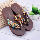 Jasmine Bohemia Floral Beach Sandals Wedge Platform Thongs Slippers Flip Flops 0117 drop shipping