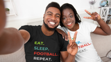 Unisex T-Shirt - Eat. Sleep. Football. Repeat.