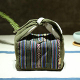 Japanese Style Portable Travel Tea Set Teaware Storage Bag For 1 Teapot 3 Teacup / 4 Tea Cups Outdoor Quick Cup Handbag Package