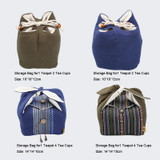 Japanese Style Portable Travel Tea Set Teaware Storage Bag For 1 Teapot 3 Teacup / 4 Tea Cups Outdoor Quick Cup Handbag Package
