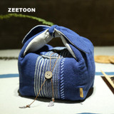 Japanese Style Portable Travel Tea Set Teaware Storage Bag For 1 Teapot 3 Teacup / 4 Tea Cups Outdoor Quick Cup Handbag Package