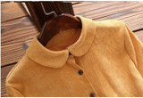 Japanese Mori Girl 2017 New Spring Women Peter Pan Collar Corduroy Dress Solid Vintage Dresses Female Sweet Vestidos