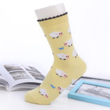 Japanese Harajuku Women Cartoon Socks Girls Kawaii Candy Color Sheep Short Socks Funny Lace Sock Sokken Female Cotton sock