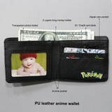 Japan Cute Cartoon Pokemon and Pokemon Sun Moon Comic Wallet Mens Womens Purse Zipper Short Slim Leather Coin Balso Money Pocket