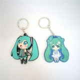 Japan Anime Figures Toys Hatsune Miku PVC Keychain Keyring Pendants Dolls Kids Friends Promotional Gift 2 Sides