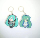 Japan Anime Figures Toys Hatsune Miku PVC Keychain Keyring Pendants Dolls Kids Friends Promotional Gift 2 Sides