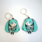 Japan Anime Figures Toys Hatsune Miku PVC Keychain Keyring Pendants Dolls Kids Friends Promotional Gift 2 Sides