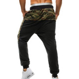 Jamickiki Brand Pantalon Homme 2016 Fashion Harem Pants Men Camo Patchwork Fitness Cotton Sweatpants Bodybuilding Trousers