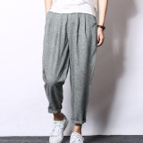 Jamickiki Brand Clothing 2016 Fashion Pantalon Homme Baggy Cotton and Linen Low-Crotch Trousers Men  Sportswear Harem Pants
