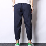 Jamickiki Brand Clothing 2016 Fashion Pantalon Homme Baggy Cotton and Linen Low-Crotch Trousers Men  Sportswear Harem Pants