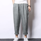 Jamickiki Brand Clothing 2016 Fashion Pantalon Homme Baggy Cotton and Linen Low-Crotch Trousers Men  Sportswear Harem Pants