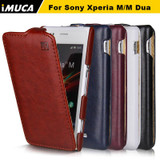 iMUCA For Sony Xperia M m Cases covers PU Leather Flip Cases for Sony Xperia M C1905 C1904 Dual C2004 C2005 mobile Phone Bags