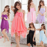 Imitation Silk Irregular Night Dress Sleepwear Suspender Women Nightgowns Robes Imitation Silk Irregular Night Dress Sleepwear Suspender Women Nightgowns Robes