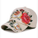 Fashion Floral Embroidery Baseball Caps Women Snapback Hat Summer Hats For Women Casual Bone Sun Visor Hats Ajustable Casquette