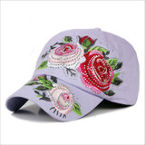 Fashion Floral Embroidery Baseball Caps Women Snapback Hat Summer Hats For Women Casual Bone Sun Visor Hats Ajustable Casquette