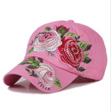 Fashion Floral Embroidery Baseball Caps Women Snapback Hat Summer Hats For Women Casual Bone Sun Visor Hats Ajustable Casquette