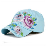Fashion Floral Embroidery Baseball Caps Women Snapback Hat Summer Hats For Women Casual Bone Sun Visor Hats Ajustable Casquette