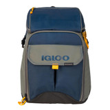 Igloo Outdoorsman Gizmo Insulated Leak-Resistant Cooler Backpack-Blue Tan