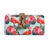 Fashion Flamingo Floral Print Women Long Wallet Large Capacity Clutch Purse Phone Bag PU Leather Ladies Card Holder Wallets