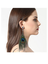 Fashion Feather Shape Style Alloy Earrings