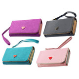 Fashion Envelope Card Hold Wallet PU Leather Long Purse Clutch Case Cover for Phones 4 color
