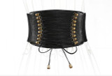 Fashion Elastic Belt for Women Bowknot Leather Wrap Around Obi Style Cinch Waistband Black Cummerbund Brown Women Belt