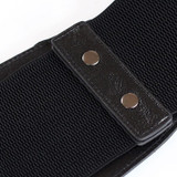 Fashion Elastic Belt for Women Bowknot Leather Wrap Around Obi Style Cinch Waistband Black Cummerbund Brown Women Belt