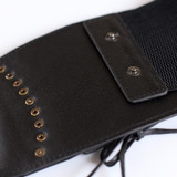 Fashion Elastic Belt for Women Bowknot Leather Wrap Around Obi Style Cinch Waistband Black Cummerbund Brown Women Belt