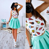 Fashion Dress Women 2017 Summer Beach Sleeveless Casual Dresses Party Short Mini Dress Two Piece Women Clothes