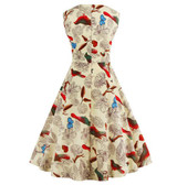 Fashion Dress A-Line Retro Swing Print Casual Cheap China Clothes Robe Vestidos De Festa Femininas Roupas Female Women Dresses