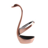 Fashion Design Swan Holder Table Tableware for Coffee Fruit Forks Cutlery Decor jun22