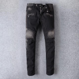 Fashion Design High Quality Men Biker Jeans Ripped Skinny Jeans Men Denim Zipper Hip Hop Jeans Men Elastic Jeans Men Size 29-42