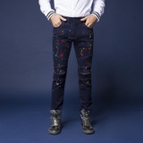 Fashion Design High Quality Men Biker Jeans Ripped Skinny Jeans Men Denim Zipper Hip Hop Jeans Men Elastic Jeans Men Size 29-42