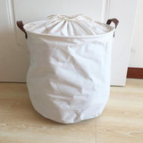 fashion design canvas laundry basket with PU handles ,laundry hamper,storage basket ,storage container ,storage organizer