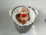 fashion design canvas laundry basket with PU handles ,laundry hamper,storage basket ,storage container ,storage organizer