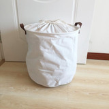 fashion design canvas laundry basket with PU handles ,laundry hamper,storage basket ,storage container ,storage organizer