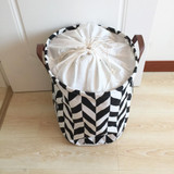 fashion design canvas laundry basket with PU handles ,laundry hamper,storage basket ,storage container ,storage organizer