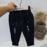 Fashion Denim Pants Jeans Girls Boys Jeans Kids Clothes Cotton Casual Children's Jeans Kids Trousers Casual Denim Pants 2-7T