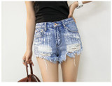 Fashion Denim High Waist Jean Woman Mini Womens Shorts Sexy Women Rivet Tight Hot  Casual Short Jeans Feminino Hotpants