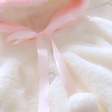 Fashion cute girls fleece faux fur hooded cute rabbit coats for babies