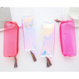 Fashion cosmetic bags Women Colorful Transparent Pencil Case Cosmetic Bag Makeup bag super quality sac maquillage